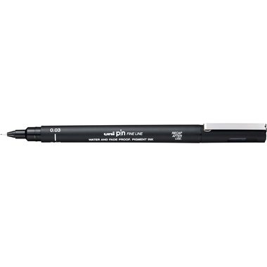 Uni Fineliner 0.03 mm, Schwarz, Effekte