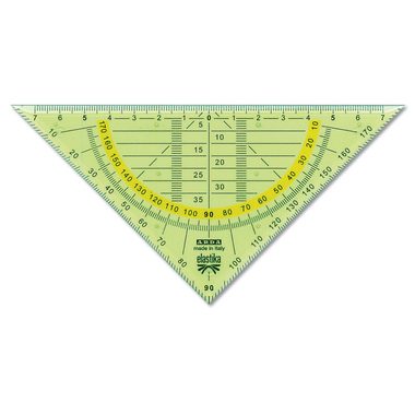 ARDA Geodreieck Elastika 45&deg; 16cm ELGEO300 Hellgr&uuml;n transparent