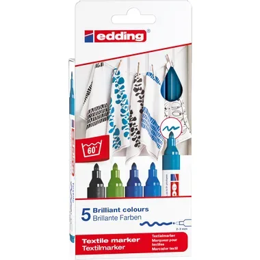 EDDING Textilmarker 4500 3950 Cool Color 5 St&uuml;ck