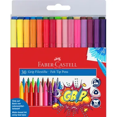FABER-CASTELL Permenant Marker Grip 3mm 155335 assortiert 30 St&uuml;ck