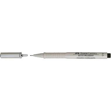 FABER-CASTELL Tintenschreiber ECCO 0,7mm 166799 Pigment, schwarz
