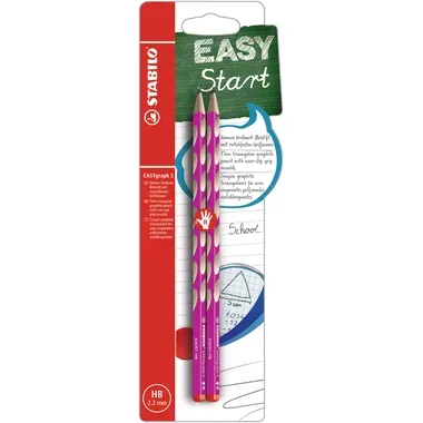 STABILO Bleistift EASYgraph S HB B-53111-10 pink, R 2 St&uuml;ck