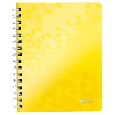 LEITZ Spiralbuch WOW PP A5 4639-00-16 gelb 80 Blatt