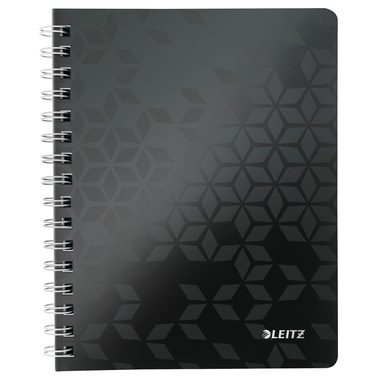 LEITZ Collegeblock WOW PP A5 4641-00-95 schwarz kariert
