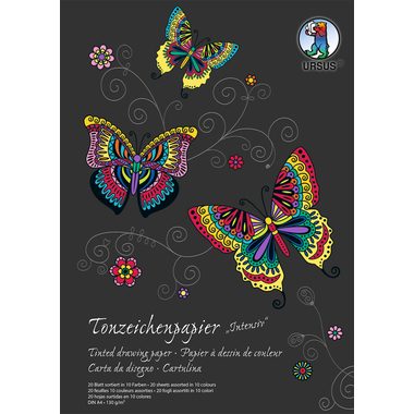 URSUS® Tonzeichenpapier SONDEREDITION - 20 Blatt in 10 Farben