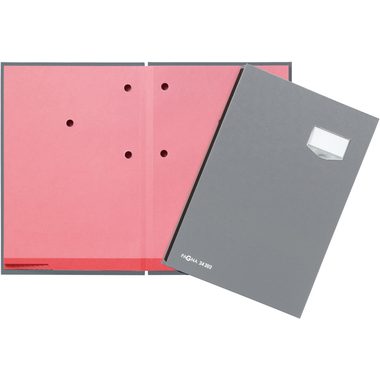 PAGNA Unterschriftsmappen DE LUXE A4 24202-06 grau, Kunststoff 20 F&auml;cher