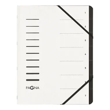 PAGNA Ordnungsmappe 7 F&auml;cher 40058-08 weiss 1-7