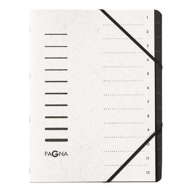 PAGNA Ordnungsmappe 12 F&auml;cher 40059-08 weiss 1-12