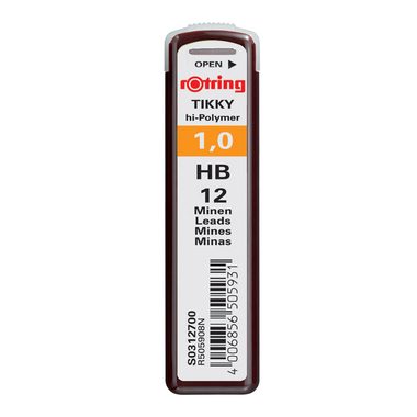 ROTRING Minen HB S0312700 1,0mm 12 St&uuml;ck