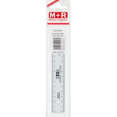 M+R Universallineal 15cm 712150320 glasklar. bruchfest