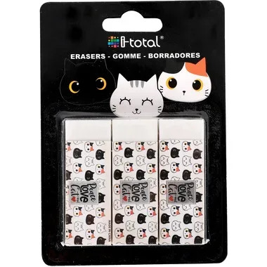 ROOST Radiergummi Cat XL1895 3 pcs. 2.2x1.2x6.2cm
