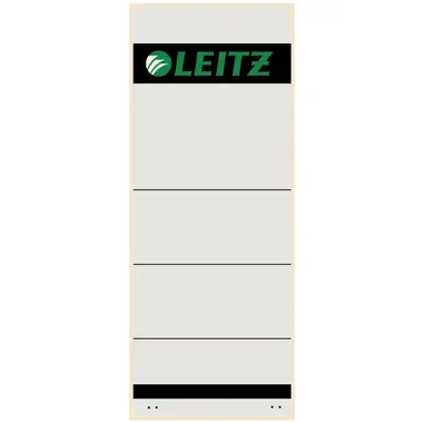 LEITZ R&uuml;ckenschilder grau, liniert 1647-00-85 Selbstklebend, 61x157mm 10Stk.