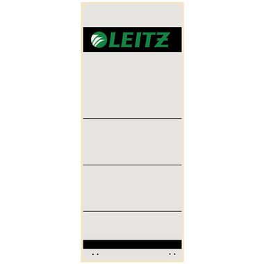 LEITZ R&uuml;ckenschilder grau, liniert 1647-00-85 Selbstklebend, 61x157mm 10Stk.