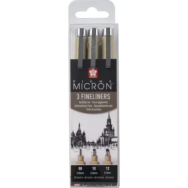 SAKURA Pigma Micron Set POXSDK3A 0,5/0,6/0,7mm 3 St&uuml;ck