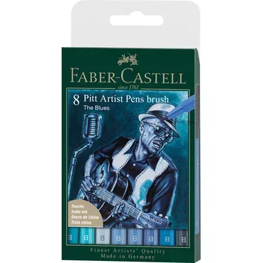 Faber-Castell - Tuschestifte in Atelierbox, 15X94X179MM, Multicolor