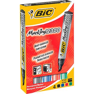 BIC Permanent Marker 2300 8209222 ass., 4 St&uuml;ck