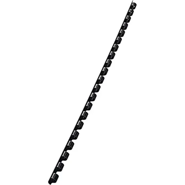 LEITZ Plastikbinderücken 6mm A4 35040 schwarz, 21 Ringe 100 Stück