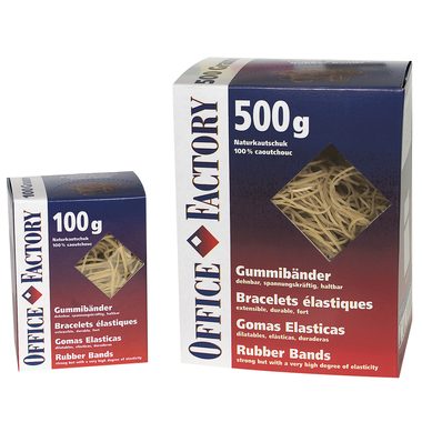 SMART OFFICE Gummib&auml;nder 500g 605516 1.3x60mm braun