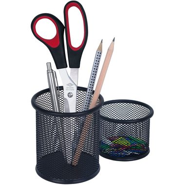 WEDO Stiftek&ouml;cher OFFICE 65401 2er-Set Metall schwarz