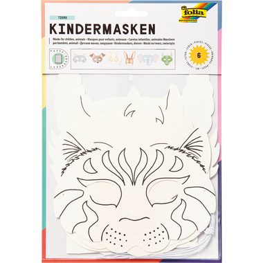 FOLIA Kindermasken 23209 6 Formen ass.