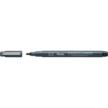 PENTEL Fineliner Pigment Call. 3.0 mm S20P-C3A POINTLINER, schwarz