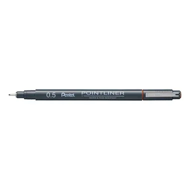 PENTEL Fineliner Pigment 0.5 mm S20P-5SG POINTLINER, schwarz