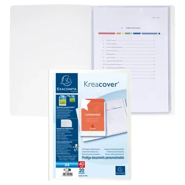 EXACOMPTA Sichtbuch A4 58209E weiss 20 Taschen