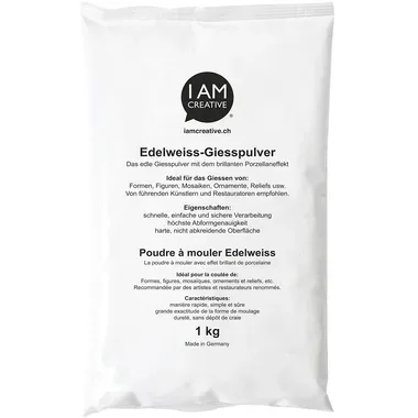 I AM CREATIVE Edelweiss Giesspulver MAA900101 weiss 1 kg