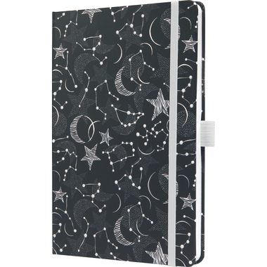 JOLIE Notizbuch Cosmic Fantasy A5 JN349 schwarzweiss,liniert 174 Blatt