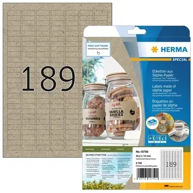 HERMA Etiketten 25,4 x 10 mm 10750 aus Silphie-Papier 3780 St&uuml;ck