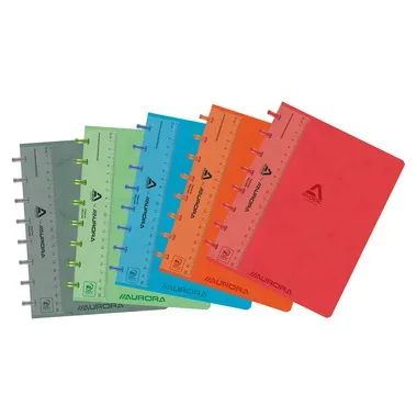 Adoc Lin-Ex Notizbuch DIN A5 Kariert Spiralbindung Pappe Farbig sortiert 144 Seiten