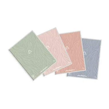 AURORA Spiralheft A5 2160D1L assortiert, liniert 120 Seiten