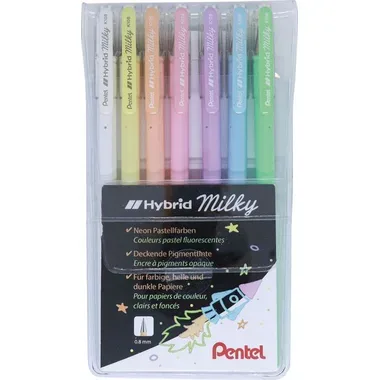 PENTEL Gel-Tintenroller K108P-7 Milky 7er Set