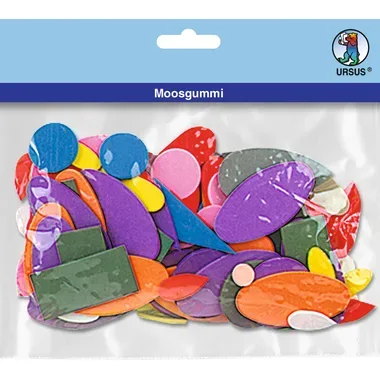 URSUS Moosgummi Formen 2mm 8380099 diverse farben 200 St&uuml;ck