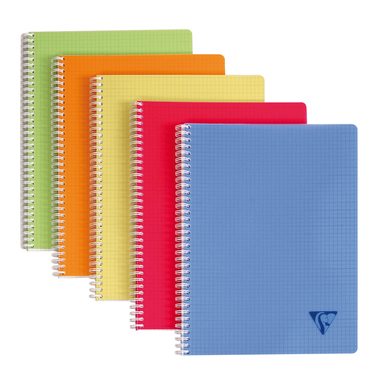 CLAIREFONTAINE Spiralheft ass. A4 328126 5mm, kariert 90 Blatt
