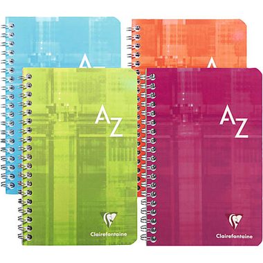 CLAIREFONTAINE Spiralheft mit Index A4 8149 5mm, ass. 90 Blatt