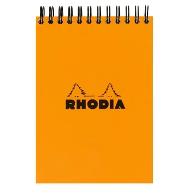 RHODIA Spiralblock orange A7 11500 kariert 80 Blatt
