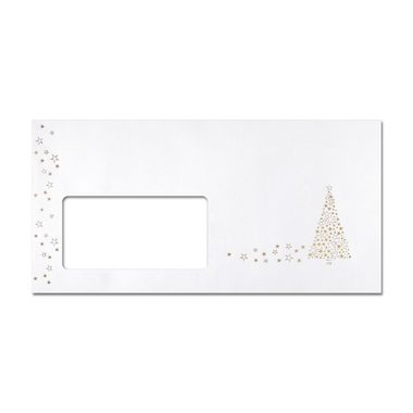 SIGEL Weihnachts-Umschlag Golden DU084 Tree, 90 g, DIN lang 50 St&uuml;ck