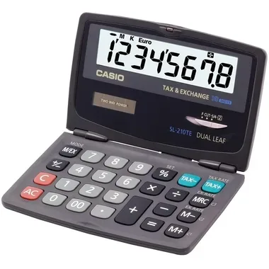 CASIO Taschenrechner SL-210TE SL-210TE Solar, 10-stellig dunkelblau