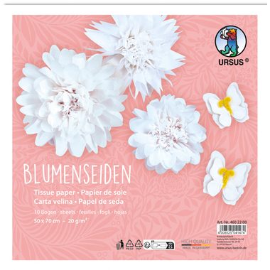 URSUS Seidenpapier 50x70cm 4602200 weiss 10 Bogen