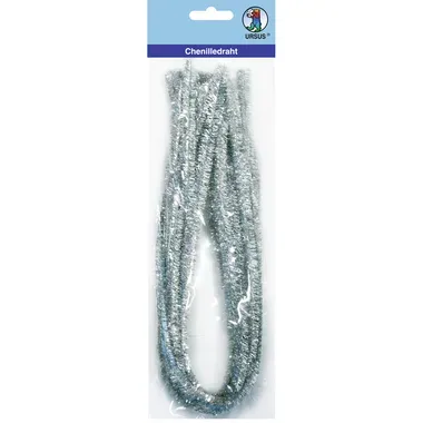 URSUS Pfeifenputzer 9mmx50cm 6530001 metallic-silber 10 St&uuml;ck