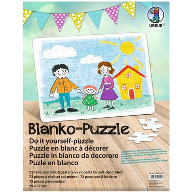 URSUS Blanko-Puzzle 29x37cm 8260000 weiss 72 Teile