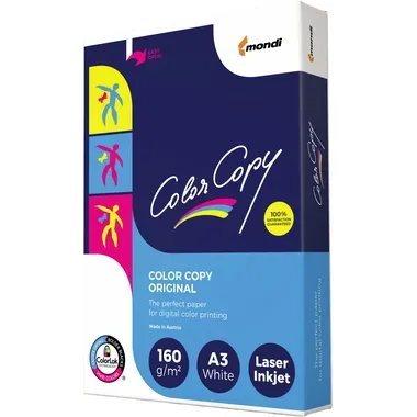 MONDI Color Copy Paper A3 88008635 160g, weiss 250 Blatt