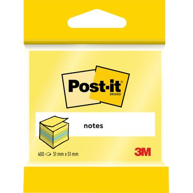 POST-IT Mini Cube 51x51mm 2012-L neon lemon 400 Blatt