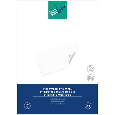 B&Uuml;ROLINE Etiketten 38,1x21,1mm 500057 weiss 6500 St&uuml;ck