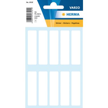 HERMA Etiketten 13&times;50mm 3737 weiss 70 St&uuml;ck