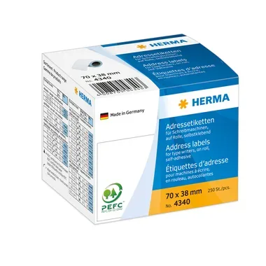 HERMA Adressetiketten 70&times;38mm 4340 weiss, Rolle