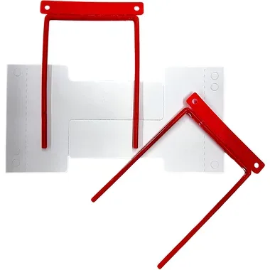 D-CLIP B&uuml;ndelungsb&uuml;gel mit Etikette 393124 rot, Lochung 60/80mm 100 Stk.