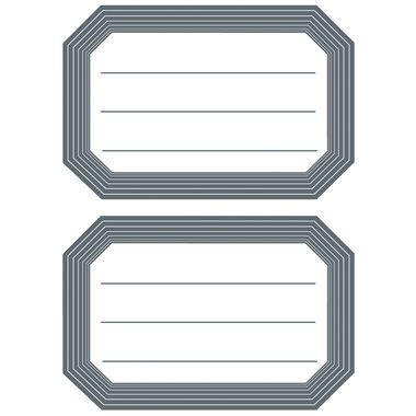 HERMA Heftschilder 55&times;82mm 5719 Rand grau, liniert 12 St&uuml;ck