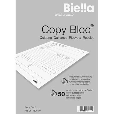 Biella Quittung Formular 514 525 Schwarz 1 St.
